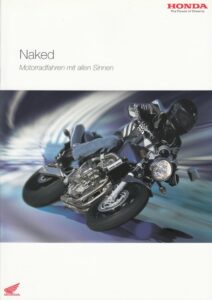Titelseite: HONDA, Naked + Prospekt brochure + 18 Seiten, aus 2/2003