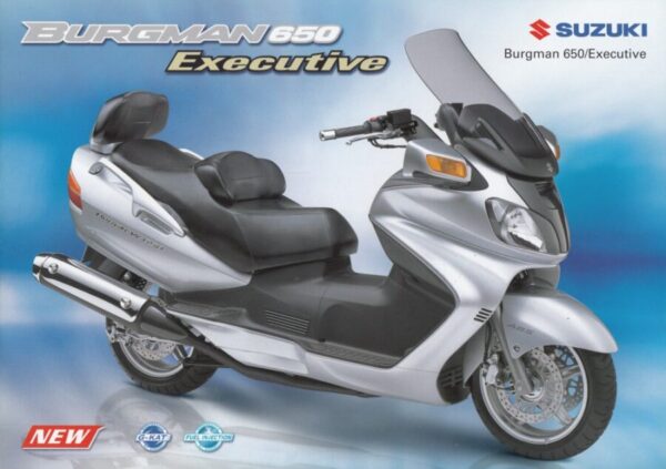 SUZUKI AN 650 Burgman/Executive + Prospekt brochure + 6 Seiten + aus 12/2003