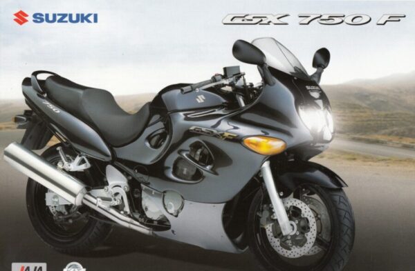 SUZUKI GSX 750 F + PROSPEKT flyer + 1 Blatt / 2 Seiten + aus 2004