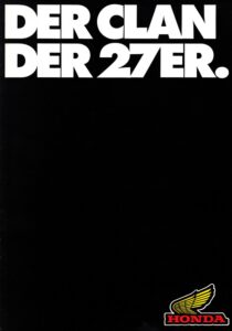 Titelseite: HONDA, Motorrad-Programm 1985 die 27er + Prospekt brochure + 8 Seiten
