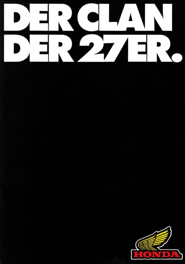 HONDA, Motorrad-Programm 1985 die 27er + Prospekt brochure + 8 Seiten