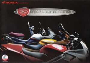 Titelseite: HONDA, Motorrad-Programm 1999 + 50 Jahre LE + Prospekt brochure + 8 Seiten