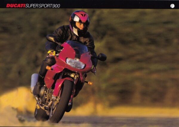 DUCATI Supersport 900 + Prospekt flyer + 1 Blatt / 2 Seiten + aus 1999