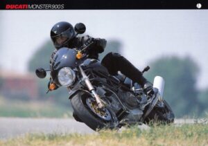 DUCATI Monster 900 S + Prospekt flyer + 1 Blatt / 2 Seiten + aus 1999
