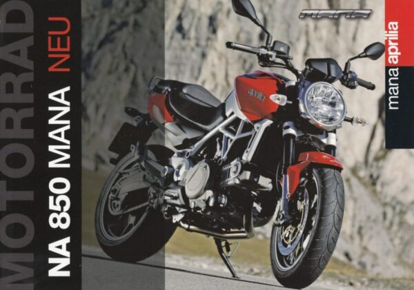 APRILIA NA 850 MANA + Prospekt brochure + 4 Seiten + aus 01/2008