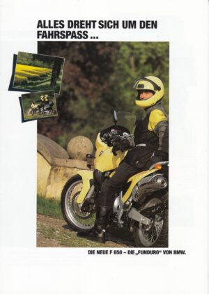 BMW F 650 / ST + Funduro / Strada + Prospekt brochure + 8 Seiten + aus 1996?
