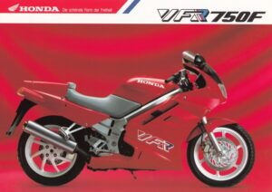 HONDA VFR 750 F + Prospekt flyer + 1 Blatt / 2 Seiten + aus 1991 ?