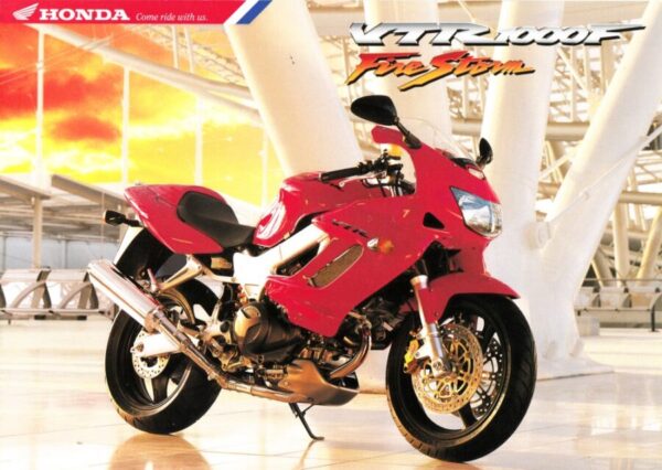 HONDA VTR 1000 Fire Storm + PROSPEKT flyer + 1 Blatt / 2 Seiten + 09/1996