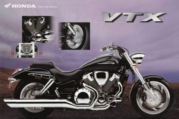 HONDA VTX + Prospekt flyer + 1 Blatt / 2 Seiten + aus 9/2000