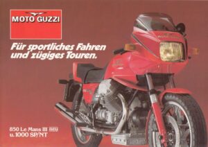 MOTO GUZZI 850 Le Mans III und 1000 SP/NT+ Prospekt brochure + 4 Seiten