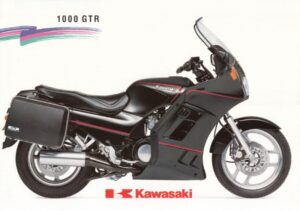 KAWASAKI 1000 GTR + Prospekt flyer + 1 Blatt / 2 Seiten + aus 9/1992