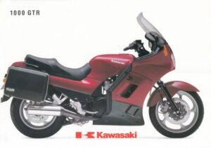 KAWASAKI 1000 GTR + Prospekt flyer + 1 Blatt / 2 Seiten + aus 10/1993
