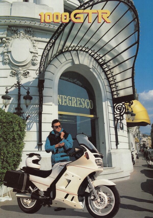 KAWASAKI 1000 GTR + Prospekt flyer + 1 Blatt / 2 Seiten aus 1986 ?