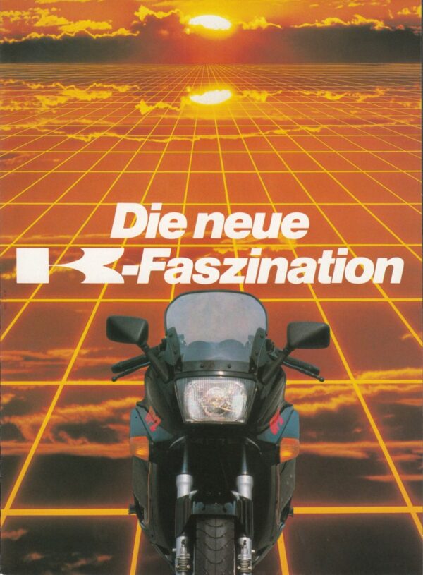 KAWASAKI, Motorradprogramm Modelle 1986 + Falt-Prospekt + 16 Seiten