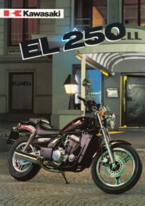Titelseite: KAWASAKI EL 250 + Prospekt flyer + 1 Blatt / 2 Seiten + aus 1990 ?