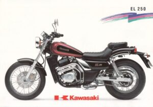 KAWASAKI EL 250 + Prospekt flyer + 1 Blatt / 2 Seiten + aus 1992