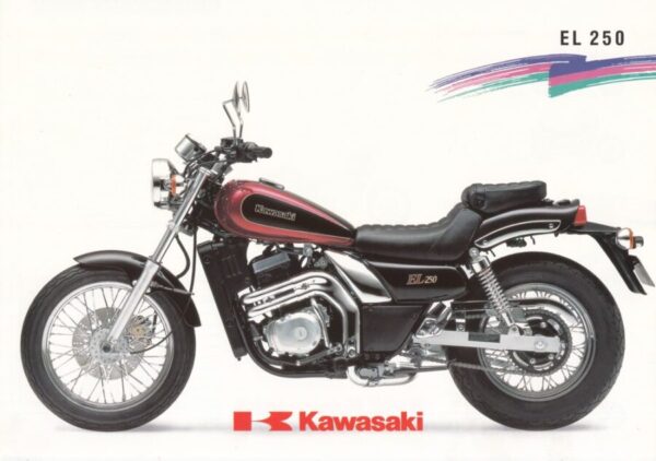 KAWASAKI EL 250 + Prospekt flyer + 1 Blatt / 2 Seiten + aus 1992