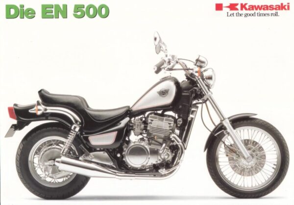 KAWASAKI EN 500 + Prospekt flyer + 1 Blatt / 2 Seiten + aus 1994