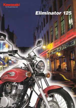 KAWASAKI Eliminator 125 + PROSPEKT flyer + 1 Blatt / 2 Seiten + aus 2003
