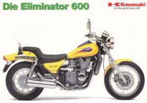 KAWASAKI Eliminator 600 + Prospekt flyer + 1 Blatt / 2 Seiten + aus 1994