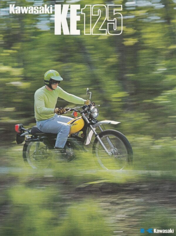 KAWASAKI KE 125 + Prospekt flyer + 1 Blatt / 2 Seiten