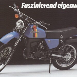 KAWASAKI KE 175 + Prospekt flyer + 1 Blatt / 2 Seiten