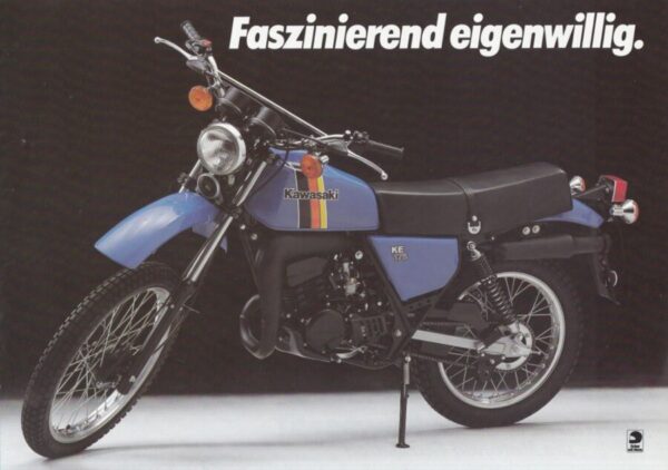 KAWASAKI KE 175 + Prospekt flyer + 1 Blatt / 2 Seiten