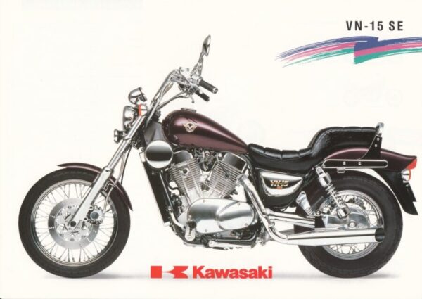 KAWASAKI VN-15 SE + Prospekt flyer + 1 Blatt / 2 Seiten + aus 9/1992