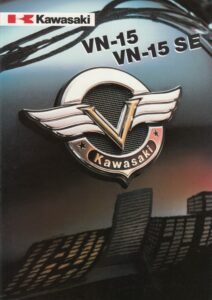 Titelseite: KAWASAKI VN-15 / VN-15 SE + Prospekt brochure + 4 Seiten + aus 1989?