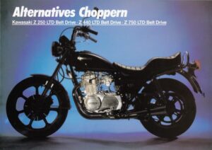 Titelseite: KAWASAKI Z 250 / 440 / 750 LTD Belt Drive + Prospekt + 6 Seiten + aus 1983?