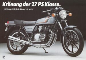 Titelseite: KAWASAKI Z 400 Four + Prospekt flyer + 1 Blatt / 2 Seiten + aus 1984?