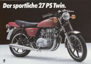 KAWASAKI Z 440 + Prospekt flyer + 1 Blatt / 2 Seiten + aus 1979?