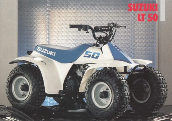SUZUKI LT 50 + Prospekt flyer + 1 Blatt / 2 Seiten