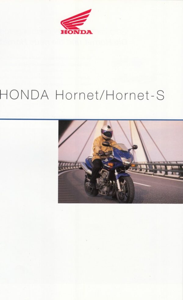 HONDA CB 600 F Hornet - S + PROSPEKT brochure + 8 Seiten + aus 12/1999