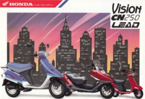 HONDA CN 250 + Lead NH 50 + Vision 50 + PROSPEKT + 4 Seiten + aus 1/1992