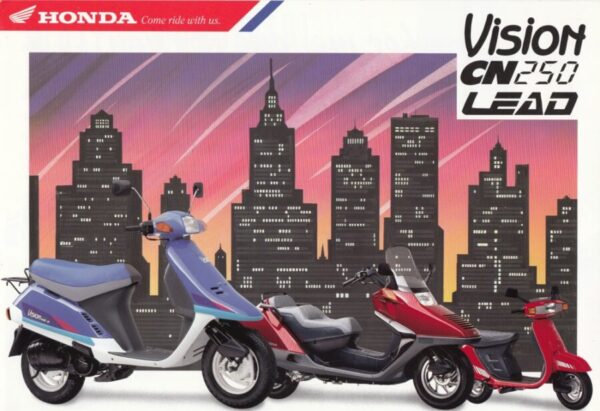 HONDA CN 250 + Lead NH 50 + Vision 50 + PROSPEKT + 4 Seiten + aus 1/1992