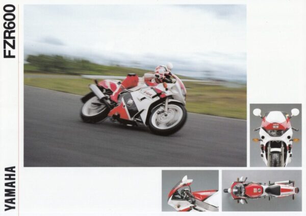 YAMAHA FZR 600 + Prospekt brochure + 6 Seiten + aus 1992