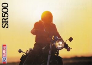 YAMAHA SR 500 + Prospekt brochure + 4 Seiten + aus 1/1982