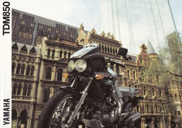YAMAHA TDM 850 + Prospekt brochure + 8 Seiten + aus 1991