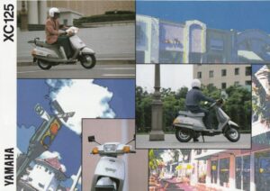 YAMAHA XC 125 Beluga + Prospekt brochure + 4 Seiten + aus 11/1992