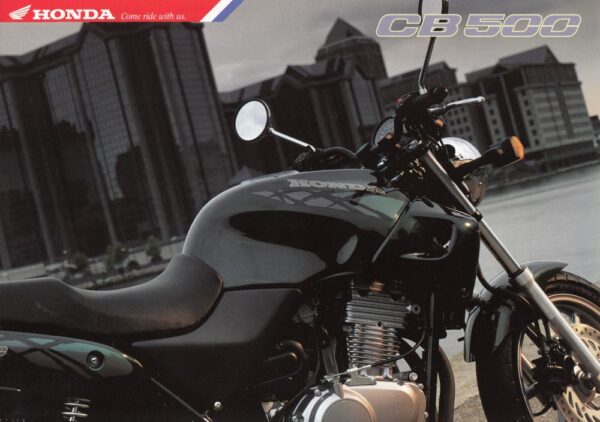 HONDA CB 500 + Prospekt flyer + 1 Blatt / 2 Seiten + aus 1993?