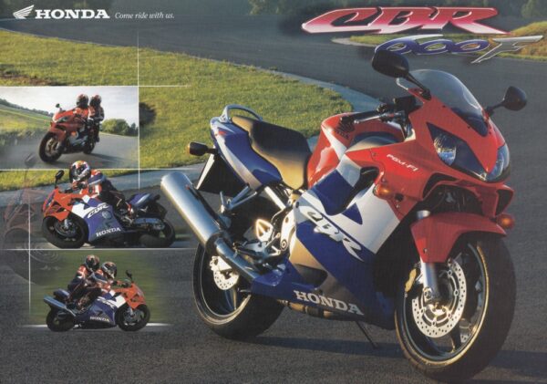 HONDA CBR 600 F + Prospekt flyer + 1 Blatt / 2 Seiten + aus 09/2000