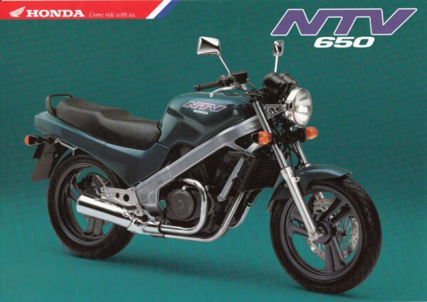 HONDA NTV 650 + Prospekt flyer + 1 Blatt / 2 Seiten + aus 1992?