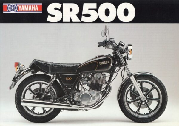 YAMAHA SR 500 + Prospekt flyer + 1 Blatt / 2 Seiten + aus 1982 ?
