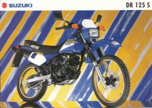 SUZUKI DR 125 S + Prospekt flyer + 1 Blatt / 2 Seiten + aus 1991?