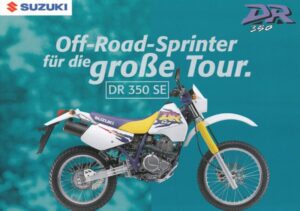 SUZUKI DR 350 SE + Prospekt flyer + 1 Blatt / 2 Seiten + aus 12/1996