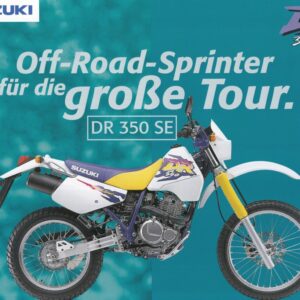 SUZUKI DR 350 SE + Prospekt flyer + 1 Blatt / 2 Seiten + aus 12/1996