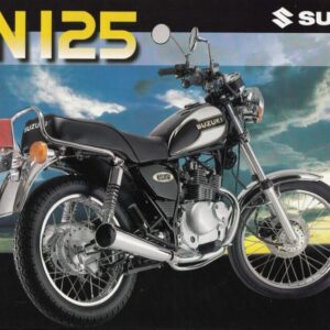 SUZUKI GN 125 + Prospekt flyer + 1 Blatt / 2 Seiten + aus 8/1997