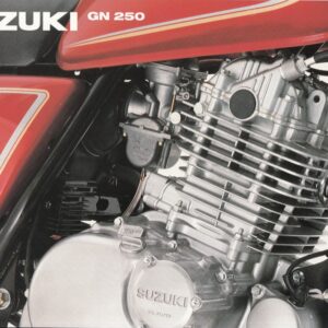 SUZUKI GN 250 + Prospekt flyer + 1 Blatt / 2 Seiten