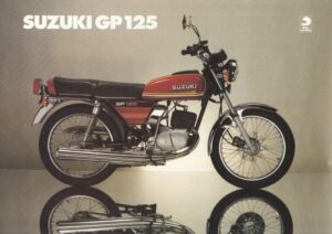 SUZUKI GP 125 + PROSPEKT flyer + 1 Blatt / 2 Seiten + aus 1978